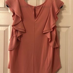 Ann Taylor Pink Flutter Sleeve Top